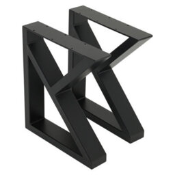 Living And Home Set Of 2 Black Industrial Metal Furniture Legs Table Legs For Diy Bench Coffee Dining Table H 40 Cm - thumbnail 4