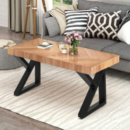 Living And Home Set Of 2 Black Industrial Metal Furniture Legs Table Legs For Diy Bench Coffee Dining Table H 40 Cm - thumbnail 3