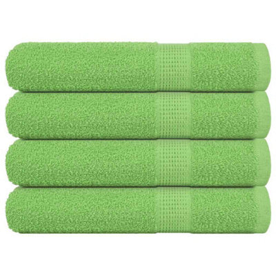 Berkfield Sauna Towels 4 Pcs Apple Green 80X200 Cm 360 Gsm 100% Cotton - image 1