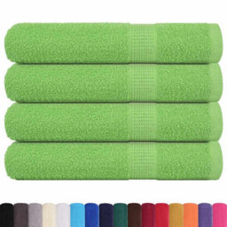 Berkfield Sauna Towels 4 Pcs Apple Green 80X200 Cm 360 Gsm 100% Cotton - thumbnail 2