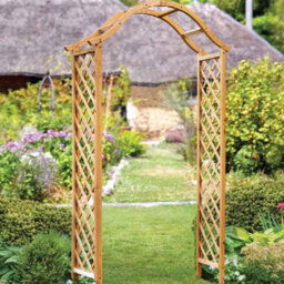 Smart Garden Elegant Woodland Wooden Garden Arch Pergola Tan Plant Support - thumbnail 2