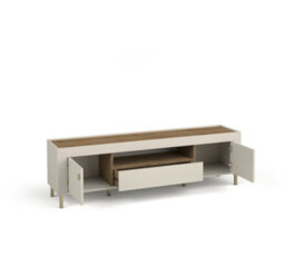 Arte Mossa Chic Tv Cabinet In Cashmere & Oak - W1770mm X H520mm X D400mm - thumbnail 2