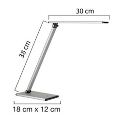 Unilite Unilux Terra 5W Led Home Office Desk Lamp, Edge Led Technologoy With 4-Step Tactile Dimmer, Double Articulation, Recyclable - thumbnail 3