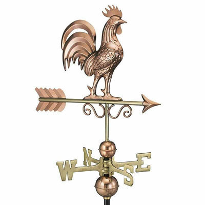 Good Directions Bantam Rooster Farmhouse Copper Weathervane - Steel - L47 X W47 X H86.6 Cm - image 1