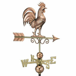 Good Directions Bantam Rooster Farmhouse Copper Weathervane - Steel - L47 X W47 X H86.6 Cm - thumbnail 1