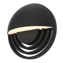 GoodHome Ondava Fixed Matt Black Mains-Powered Integrated Led Outdoor Wall Light 400Lm (Dia)24Cm - thumbnail 3