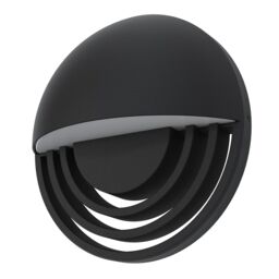 GoodHome Ondava Fixed Matt Black Mains-Powered Integrated Led Outdoor Wall Light 400Lm (Dia)24Cm - thumbnail 2