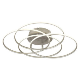 Luminosa Lighting Luminosa Kombos 51.5Cm Integrated Led Semi Flush Ceiling Light Nickel Matt 4X Led 4000K - thumbnail 1