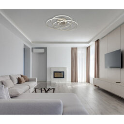 Luminosa Lighting Luminosa Kombos 51.5Cm Integrated Led Semi Flush Ceiling Light Nickel Matt 4X Led 4000K - thumbnail 5