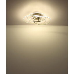 Luminosa Lighting Luminosa Kombos 51.5Cm Integrated Led Semi Flush Ceiling Light Nickel Matt 4X Led 4000K - thumbnail 4