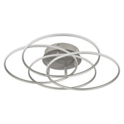 Luminosa Lighting Luminosa Kombos 51.5Cm Integrated Led Semi Flush Ceiling Light Nickel Matt 4X Led 4000K - thumbnail 2