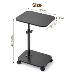 Black-360 Rotating New Upgrade Sofa Side End Table Adjustable Coffee Laptop Table Any Room - thumbnail 5