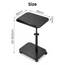 Black-360 Rotating New Upgrade Sofa Side End Table Adjustable Coffee Laptop Table Any Room - thumbnail 2