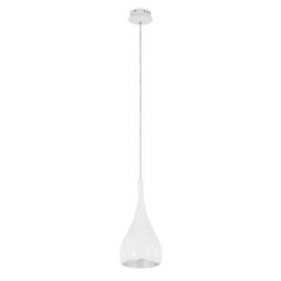 Luminosa Lighting Luminosa Modern Hanging Pendant Chrome, White 1 Light  With Metal Alloy Shade, E27 - thumbnail 2