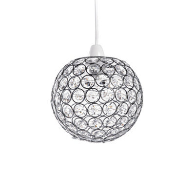 Innoteck Compact Acrylic Spherical Pendant Lampshade - Chrome - image 1