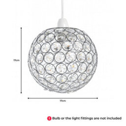 Innoteck Compact Acrylic Spherical Pendant Lampshade - Chrome - thumbnail 6