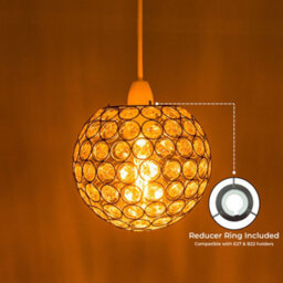 Innoteck Compact Acrylic Spherical Pendant Lampshade - Chrome - thumbnail 5