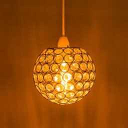 Innoteck Compact Acrylic Spherical Pendant Lampshade - Chrome - thumbnail 2