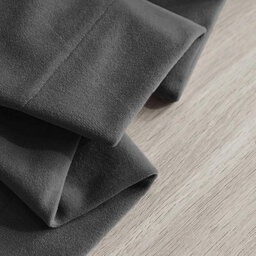 Ameha Charcoal Velvet Curtains For Bedroom Insulated Thick Thermal Eyelet Ring Top Blackout Curtain Pair With Tie Backs - thumbnail 9