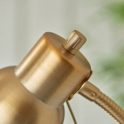 Loops Stylish Adjustable Tall Floor Lamps - 2 Pack With Brass Shade For Home Decor - thumbnail 6