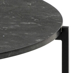 Wyld Haus Odense Black Izmir Round Coffee Table Metal Legs - thumbnail 4