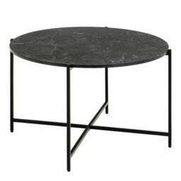Wyld Haus Odense Black Izmir Round Coffee Table Metal Legs - thumbnail 2