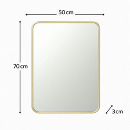 Melody Maison Gold Curved Framed Wall Mirror 70Cm X 50Cm - thumbnail 9