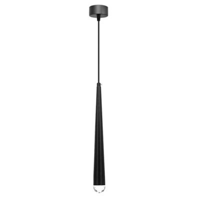 Modern Cone Shape Ceiling Pendant Light Black Aluminium Gu10 Base Cylindrical Droplight Suspension Hanging Lamp - image 1