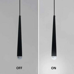 Modern Cone Shape Ceiling Pendant Light Black Aluminium Gu10 Base Cylindrical Droplight Suspension Hanging Lamp - thumbnail 8
