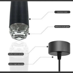 Modern Cone Shape Ceiling Pendant Light Black Aluminium Gu10 Base Cylindrical Droplight Suspension Hanging Lamp - thumbnail 5