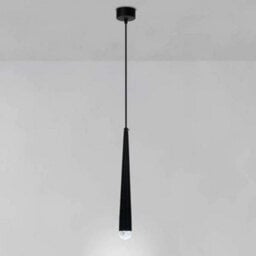 Modern Cone Shape Ceiling Pendant Light Black Aluminium Gu10 Base Cylindrical Droplight Suspension Hanging Lamp - thumbnail 6