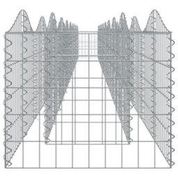 Berkfield Arched Gabion Raised Bed 800X50X50 Cm Galvanised Iron - thumbnail 4