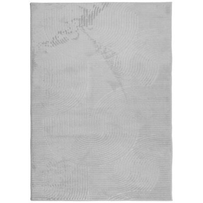 Berkfield Modern Rug Iza Short Pile Scandinavian Look Grey 240X340 Cm