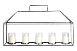 Orsina Reza Candle Holder With Silver Finish - thumbnail 3