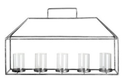 Orsina Reza Candle Holder With Silver Finish - thumbnail 1
