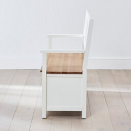 The Furniture Market Cheshire White Painted Monks Hall Bench With 3 Drawers - thumbnail 6