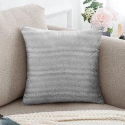 Ameha Silver Velvet Cushion Set, 18X18 Inch, Includes 2 Filled Cushions & 2 Covers, Soft, Breathable & Hypoallergenic - thumbnail 5