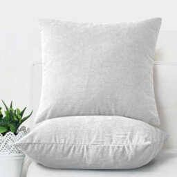 Ameha Silver Velvet Cushion Set, 18X18 Inch, Includes 2 Filled Cushions & 2 Covers, Soft, Breathable & Hypoallergenic - thumbnail 6