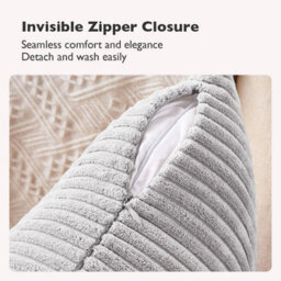 Ameha Silver Velvet Cushion Set, 18X18 Inch, Includes 2 Filled Cushions & 2 Covers, Soft, Breathable & Hypoallergenic - thumbnail 7