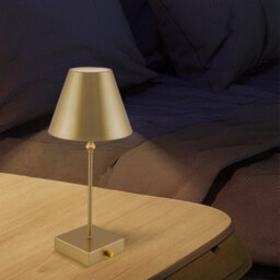 Harper Living Cordless Table Lamp, 5200Mah Battery Operated Desk Light, Modern Led Rechargeable Lamp With Dimmer Switch-Gold - thumbnail 3