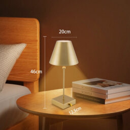 Harper Living Cordless Table Lamp, 5200Mah Battery Operated Desk Light, Modern Led Rechargeable Lamp With Dimmer Switch-Gold - thumbnail 8