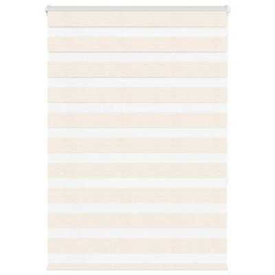 Berkfield Zebra Blind Marble Beige 100X150 Cm Fabric Width 95.9 Cm Polyester - image 1