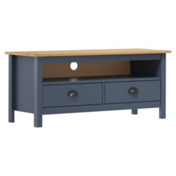 Vidaxl Tv Cabinet Hill Grey 110X40X47 Cm Solid Pine Wood