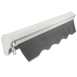 Sundaze 4X3M Half Cassette Manual Patio Awning Retractable Sun Shade Sail Canopy Grey - thumbnail 4