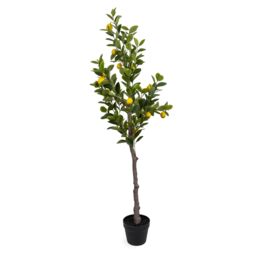 Candlelight Green & Yellow 150Cm Lemon Tree Pot With Artificial Plant In Black Plastic Pot - thumbnail 3