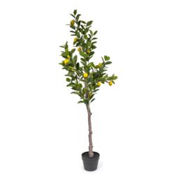 Candlelight Green & Yellow 150Cm Lemon Tree Pot With Artificial Plant In Black Plastic Pot - thumbnail 2