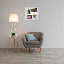 AK Frames 12X12 White Ash Modern Multi Photo Frame With White Mount - Holds 4 Apertures (4X) 6X4 Photos - thumbnail 3