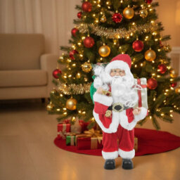 Urbn-Living Urbnliving 30Cm Standing Santa Claus Figure Traditional Father Christmas Decoration Gift - thumbnail 2