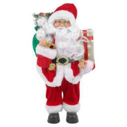 Urbn-Living Urbnliving 30Cm Standing Santa Claus Figure Traditional Father Christmas Decoration Gift - thumbnail 8