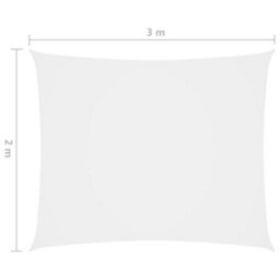 Berkfield Sunshade Sail Oxford Fabric Rectangular 2X3 M White - thumbnail 6